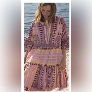NWT Anthropologie Devotion Twins Ella Embroidered Tunic Dress Women Size SMALL